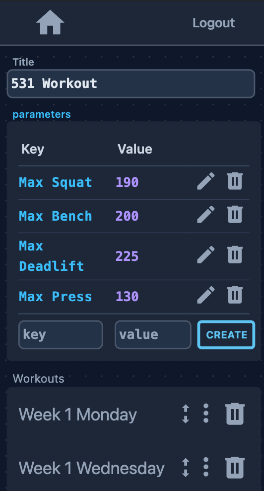 Workout routine