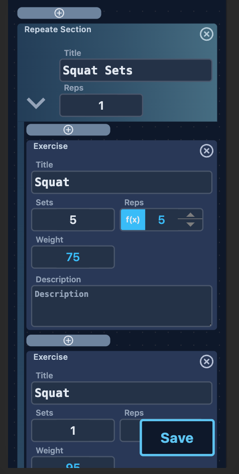 Workout Edit